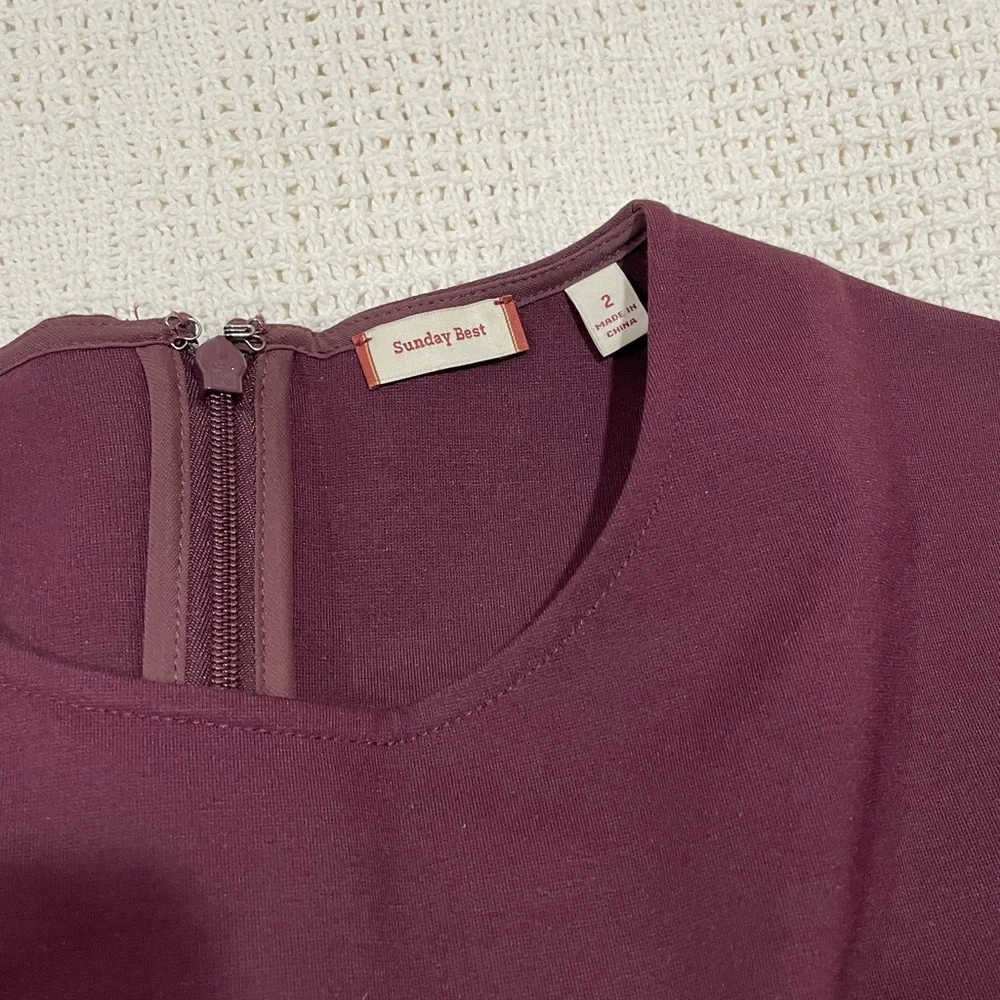 Sunday Best Tartine Long Sleeve Maroon Dress - Picture 4 of 7